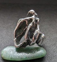 Load image into Gallery viewer, Vintage ring Monika &amp; Burkhard Oly modernism brutalism 835 silver RG 50
