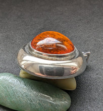 Load image into Gallery viewer, Vintage Designer Pendant Niels Erik From NE From Danmark 925 Sterling Silver Amber
