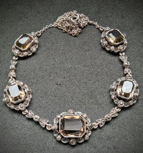 Lade das Bild in den Galerie-Viewer, Antikes Jugendstil Art Deco Collier 935 Silber Rauchquarz Markasit alt ca. 1920
