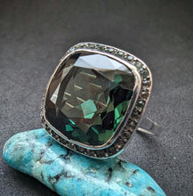 Load image into Gallery viewer, Art Deco Jugendstil Ring Silber 925 Designer Turmalin
