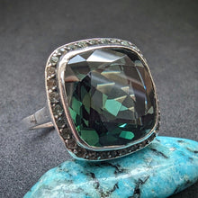 Load image into Gallery viewer, Art Deco Jugendstil Ring Silber 925 Designer Turmalin
