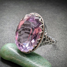 Load image into Gallery viewer, Antiker Jugendstil Ring Silber 935 Amethyst
