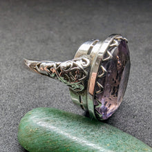 Load image into Gallery viewer, Antiker Jugendstil Ring Silber 935 Amethyst
