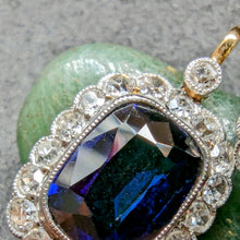 Lade das Bild in den Galerie-Viewer, Art Deco Ohrringe 14k 585 Gold blauer Saphir Diamant 0,65 Carat Wien c. 1930 S
