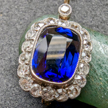 Lade das Bild in den Galerie-Viewer, Art Deco Ohrringe 14k 585 Gold blauer Saphir Diamant 0,65 Carat Wien c. 1930 S
