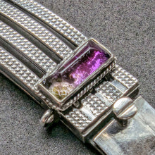 Lade das Bild in den Galerie-Viewer, Vintage Designer Armband 800 Silber Amethyst Gustav Hauber alt S
