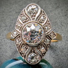 Lade das Bild in den Galerie-Viewer, Art Deco Schiffchen Ring 585 Gold Diamant
