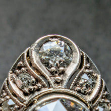 Lade das Bild in den Galerie-Viewer, Art Deco Schiffchen Ring 585 Gold Diamant c. 1 Carat alt c. 1930 Wien RG 51/52
