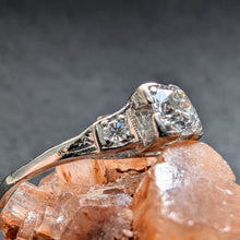 Lade das Bild in den Galerie-Viewer, Art Deco Ring Platin Diamant 0,27 Carat Verlobungsring alt antik c. 1920 RG 51
