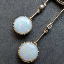 Load image into Gallery viewer, Jugendstil Art Deco Lavalliere Collier Krone 585 Gold Silber Diamant Opal antik c. 1920
