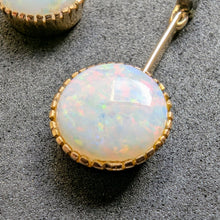 Load image into Gallery viewer, Jugendstil Art Deco Lavalliere Collier Krone 585 Gold Silber Diamant Opal antik c. 1920
