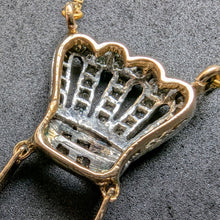 Load image into Gallery viewer, Jugendstil Art Deco Lavalliere Collier Krone 585 Gold Silber Diamant Opal antik c. 1920
