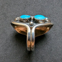 Lade das Bild in den Galerie-Viewer, Navajo Ring Sterling Silber 925 Benny Touchine Türkis RG 56/57
