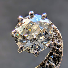 Load image into Gallery viewer, Toi et Moi Jugendstil Ring 585 Gold Silber Diamant 1 Carat antik c. 1900 RG 62 S
