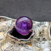 Load image into Gallery viewer, Vintage Modernism Brutalism Pendant 835 Silver Amethyst old 1970s S
