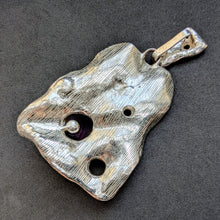 Load image into Gallery viewer, Vintage Modernism Brutalism Pendant 835 Silver Amethyst old 1970s S
