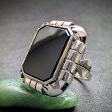 Load image into Gallery viewer, Art Deco Ring 835 Silber Onyx alt antik c. 1920 RG 57 S
