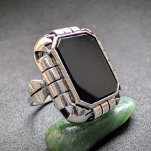 Load image into Gallery viewer, Art Deco Ring 835 Silber Onyx alt antik c. 1920 RG 57 S
