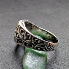 Load image into Gallery viewer, Art Nouveau monogram ring 800 silver EK KE old c. 1920 RG 63 S
