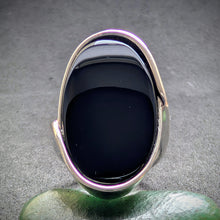 Lade das Bild in den Galerie-Viewer, Vintage Designer Ring 925 Silber Onyx CNP Christian Neusser Pforzheim RG 51 S
