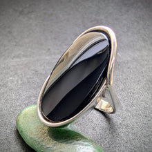 Lade das Bild in den Galerie-Viewer, Vintage Designer Ring 925 Silber Onyx CNP Christian Neusser Pforzheim RG 51 S
