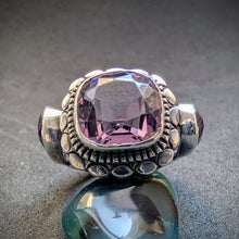 Load image into Gallery viewer, Jugendstil Art Deco Ring 900 Silber Amethyst Design alt antik c. 1920 RG 49 S
