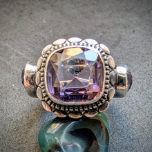 Load image into Gallery viewer, Jugendstil Art Deco Ring 900 Silber Amethyst Design alt antik c. 1920 RG 49 S
