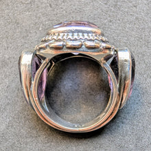 Load image into Gallery viewer, Jugendstil Art Deco Ring 900 Silber Amethyst Design alt antik c. 1920 RG 49 S
