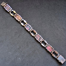 Load image into Gallery viewer, Art Deco Armband 830 Silber Rhodonit Markasit Handarbeit alt c. 1920 S
