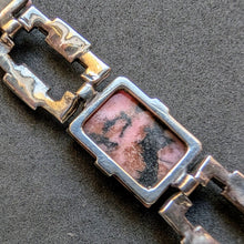 Load image into Gallery viewer, Art Deco Armband 830 Silber Rhodonit Markasit Handarbeit alt c. 1920 S
